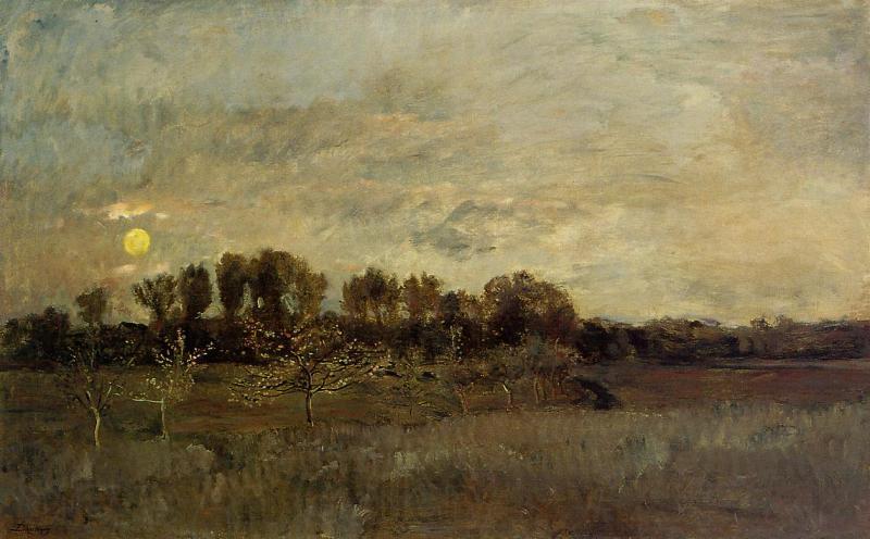 Charles-Francois Daubigny Orchard at Sunset Norge oil painting art